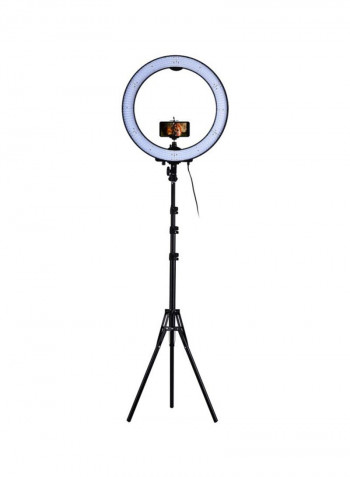 LED Video Ring Light With Accessory Kit 60.5x11.5x53.2centimeter Black/White/Red
