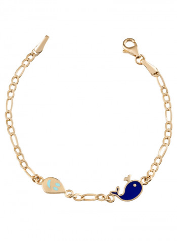 18K Gold Dolphin Chain Bracelet