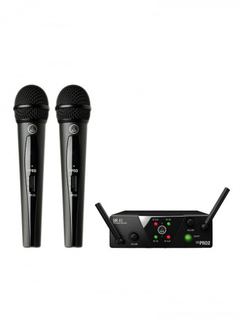 Mini Dual Vocal Set WMS40MINI2 VOC-SET BD ISM2/3 Black