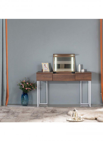 Lapras Dresser With Mirror Brown/White 120x50x76cm