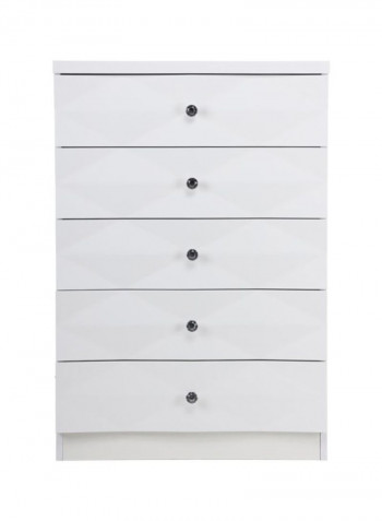 Delmonte 5-Drawer Chest White