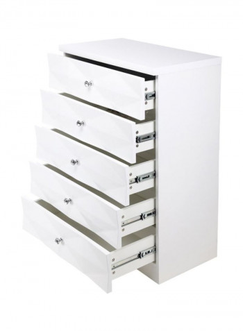 Delmonte 5-Drawer Chest White