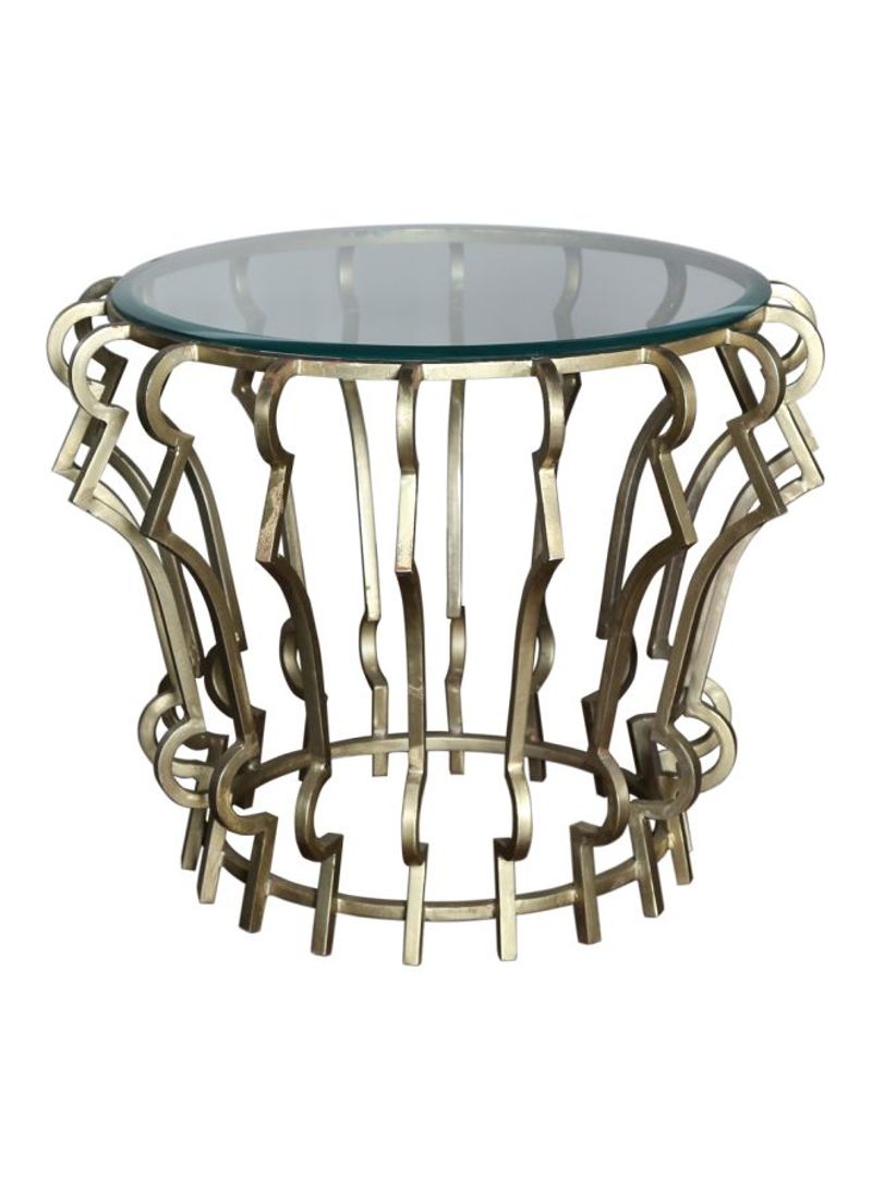 Donahue End Table Gold/Clear 60x60x57cm