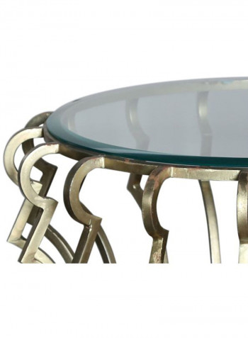 Donahue End Table Gold/Clear 60x60x57cm
