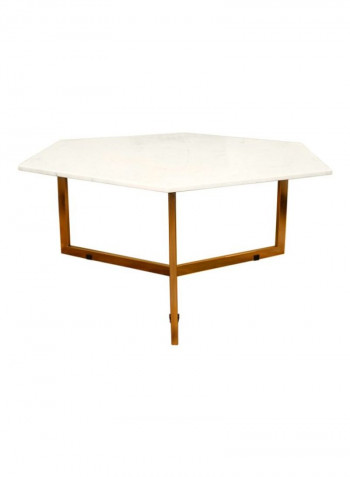 Hexa Coffee Table White/Brown 113x113x48cm