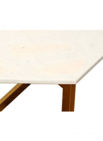 Hexa Coffee Table White/Brown 113x113x48cm