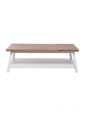 Elli Coffee Table White/Brown 130x70x40cm
