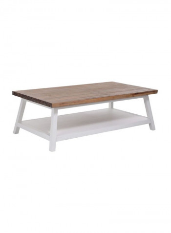 Elli Coffee Table White/Brown 130x70x40cm