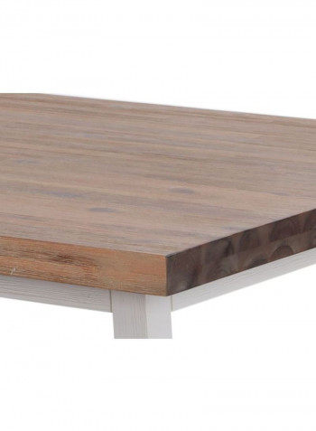 Elli Coffee Table White/Brown 130x70x40cm