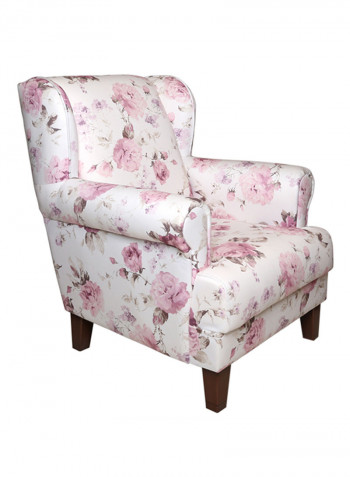 Melis Single Seater Arm Chair Pink/White Pink/White 73x91x71centimeter