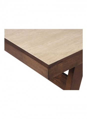 Zenith Dining Table Cream/Brown 165x75x96centimeter