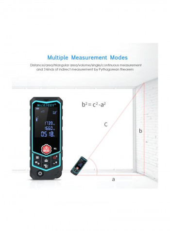 Laser Distance Meter Black 5.4x2.2x1.0inch