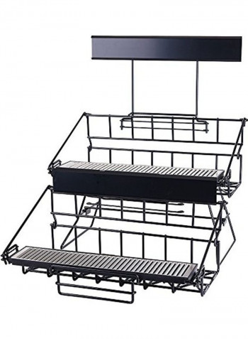 6 Compartment Wire Airpot Rack Black