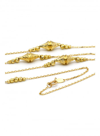 18K Real Gold Ball Necklace
