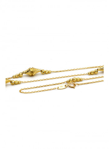 18K Real Gold Ball Necklace
