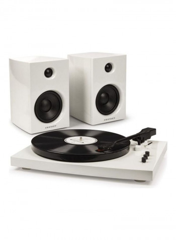 Turntable System With Speakers T100A - WH Multicolour