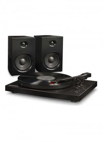 Turntable System With Speakers T100A - BK Multicolour