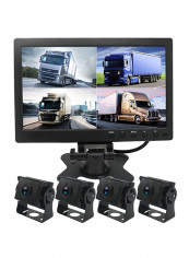 PZ612-4AHD IP67 120 Degree Car AHD 1080P 2 Megapixels 10 inch 4-Way Rearview Mirror