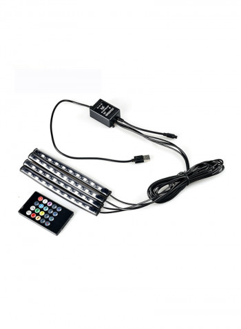 Car Interior RGB LED Lamp With Remote And Voice Control