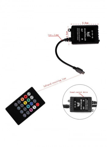 Car Interior RGB LED Lamp With Remote And Voice Control