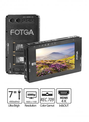 Full HD Monitor 7inch Black