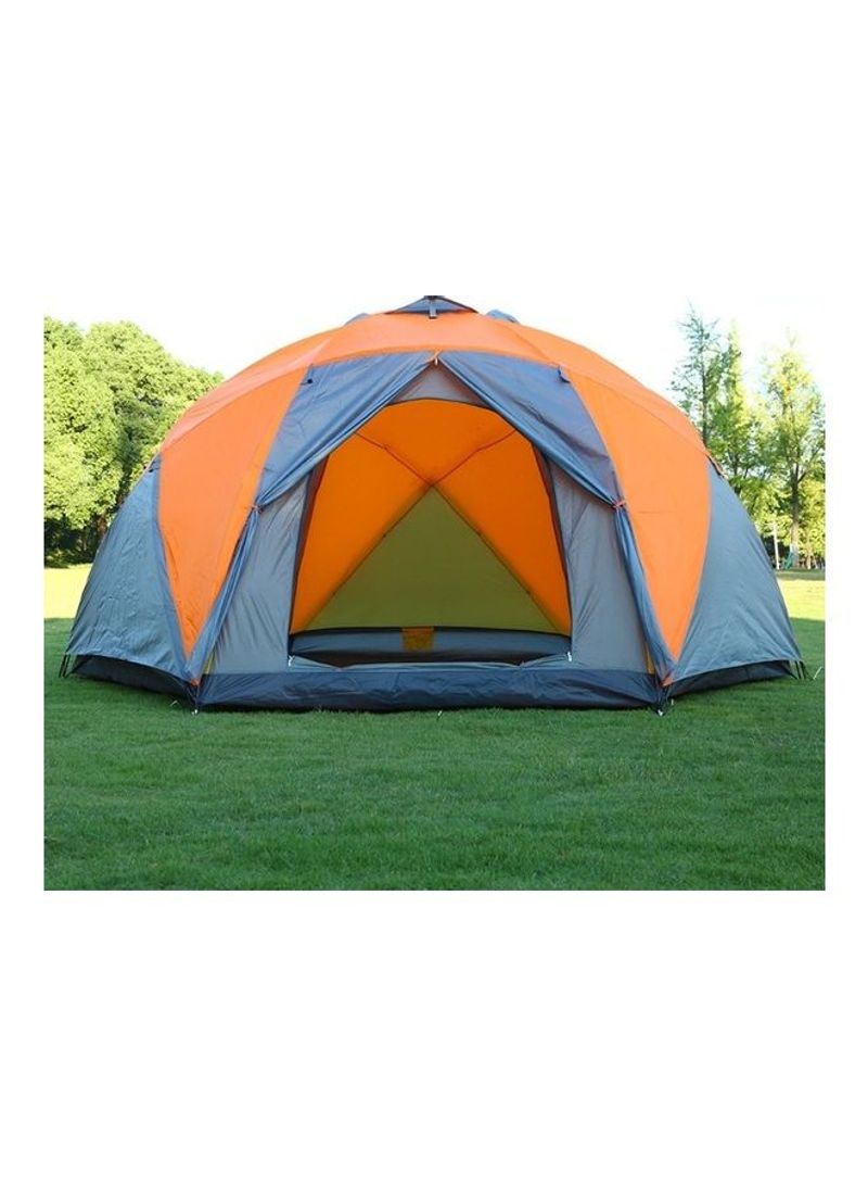 Double-Layer 3 Open Door 6 Corner Can Live 10 People Manual Outdoor Camping Tent 380 x 330 x 195cm