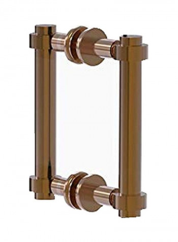 Back Shower Door Pull Brown 6inch