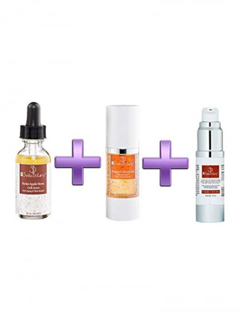Pack Of 3 Swiss Apple Stem Cell 3000 Serum With Dragon's Blood Gel And Vitamin C Eye Oil