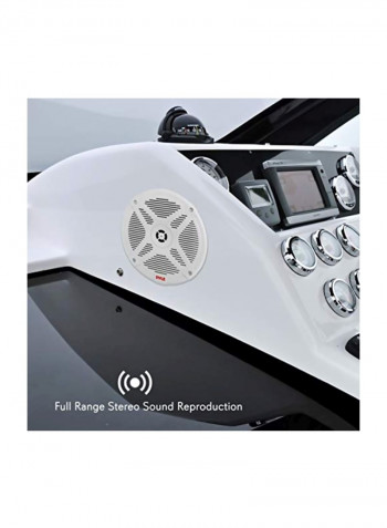 2-Piece Bluetooth Marine Speakers PLMRBT65W White