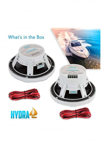 2-Piece Bluetooth Marine Speakers PLMRBT65W White