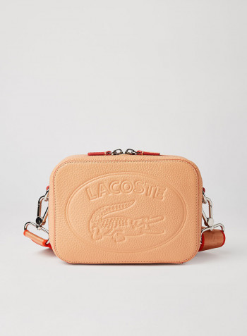 Leather Crossbody Bag Orange