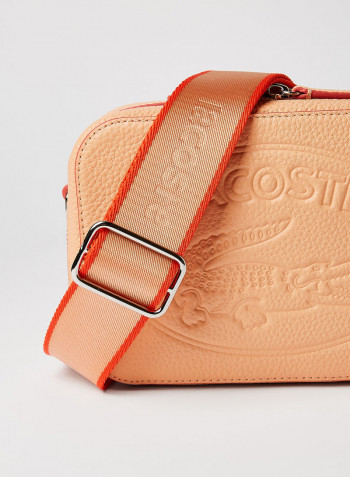 Leather Crossbody Bag Orange