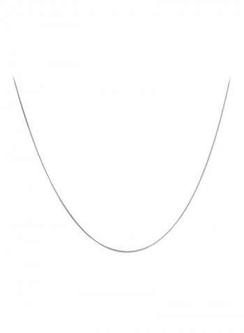 14K White Gold Rhodium Plated Chain Necklace