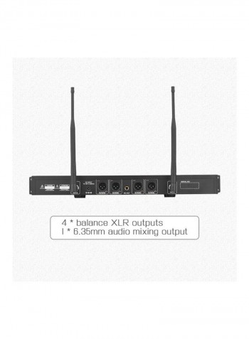 4-Channel UHF Wireless Microphone System