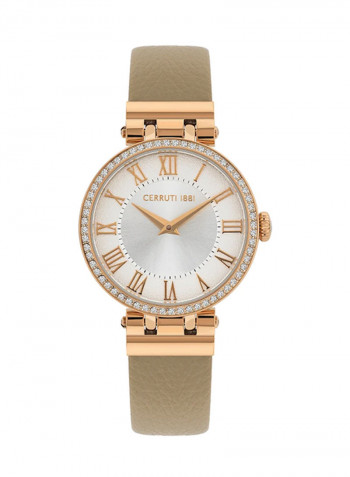 Women's Leather Analog Wrist Watch C Crwm26505
