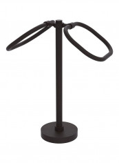 2-Ring Guest Towel Holder Oil Rubbed Bronze 9x9x20inch