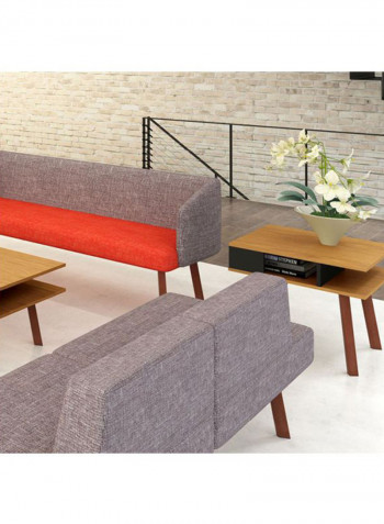 End Table Beige/Brown/Black 600x600x550cm