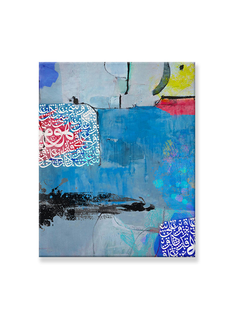 Abstract Painting Wall Art Canvas Blue 80x100centimeter