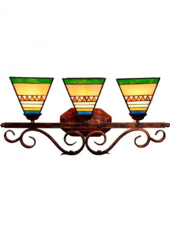 Retro Three-head Glass Wall Lamp Multicolour
