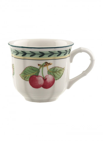 12-Piece French Garden Fleurence Espresso Cup And Saucer Set White/Green/Red