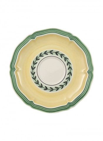 12-Piece French Garden Fleurence Espresso Cup And Saucer Set White/Green/Red