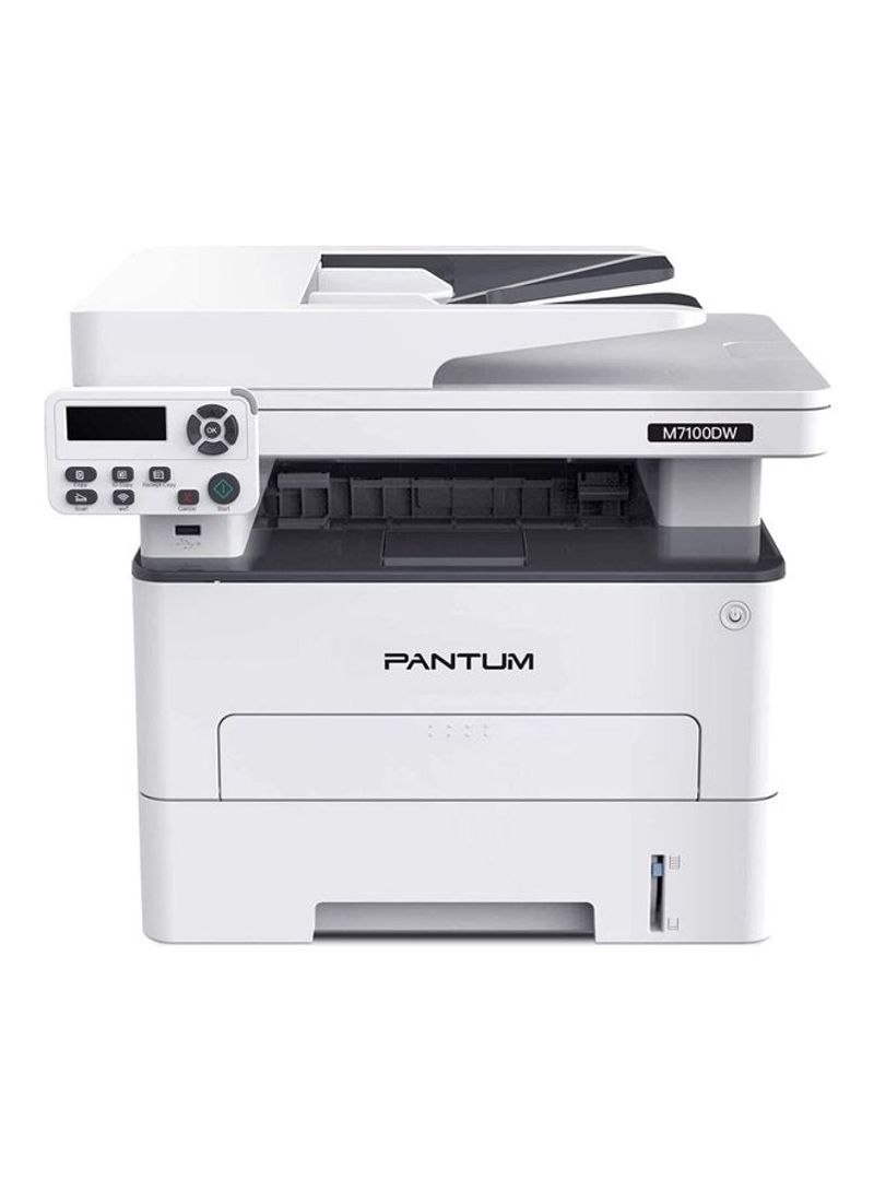 Monochrome Laser Printer With Copier/Scanner/Wireless Function 16.34x14.37x13.78inch White