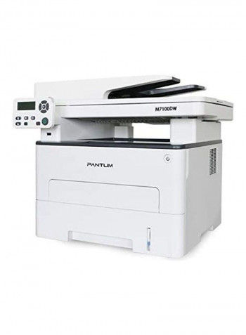 Monochrome Laser Printer With Copier/Scanner/Wireless Function 16.34x14.37x13.78inch White