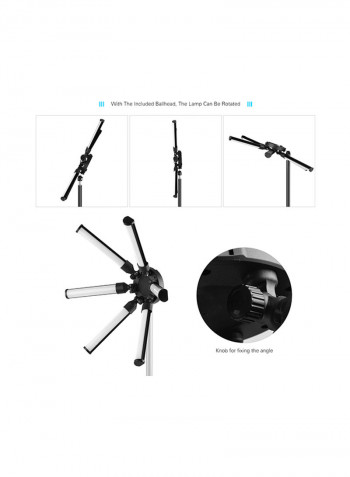 Tl-900S Digital Photography Star-Shaped Circle LED Light Tubes Black