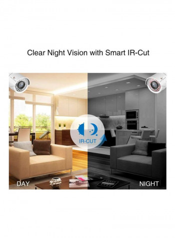 8-Piece Night Vision Outdoor Camera With DVR