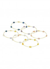 6-Piece 10 Karat Gold Pearl Bracelet