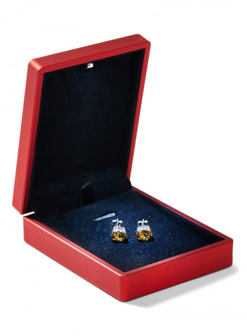 18 Karat Gold Citrine Oval Earrings
