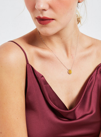 18 Karat Gold Citrine Round Earrings