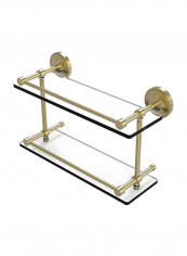 Prestige Regal Double Tier Bathroom Shelf Gold/Clear 16inch