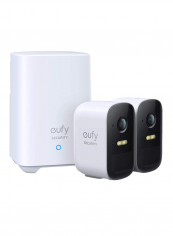 Security Cam 2C Pro 2 Cam And 1 Homebase 180-Day Battery Life 2K Resolution